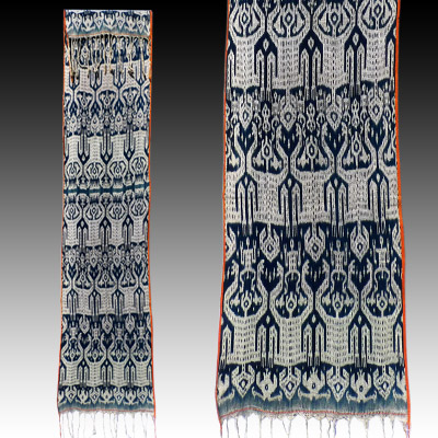 West Timor Atoni warp ikat mans shoulder sash (Selimut)