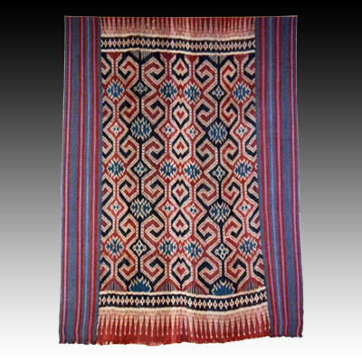 South Sulawesi Toraja warp ikat shroud or wall hanging (Seko Mandi)