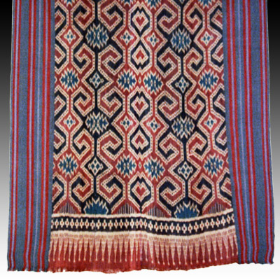 South Sulawesi Toraja warp ikat shroud or wall hanging (Seko Mandi)