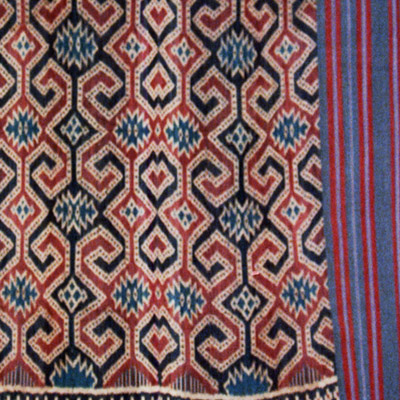 South Sulawesi Toraja warp ikat shroud or wall hanging (Seko Mandi)