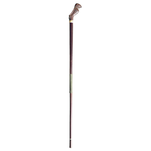 Iban sword stick with bird head handle