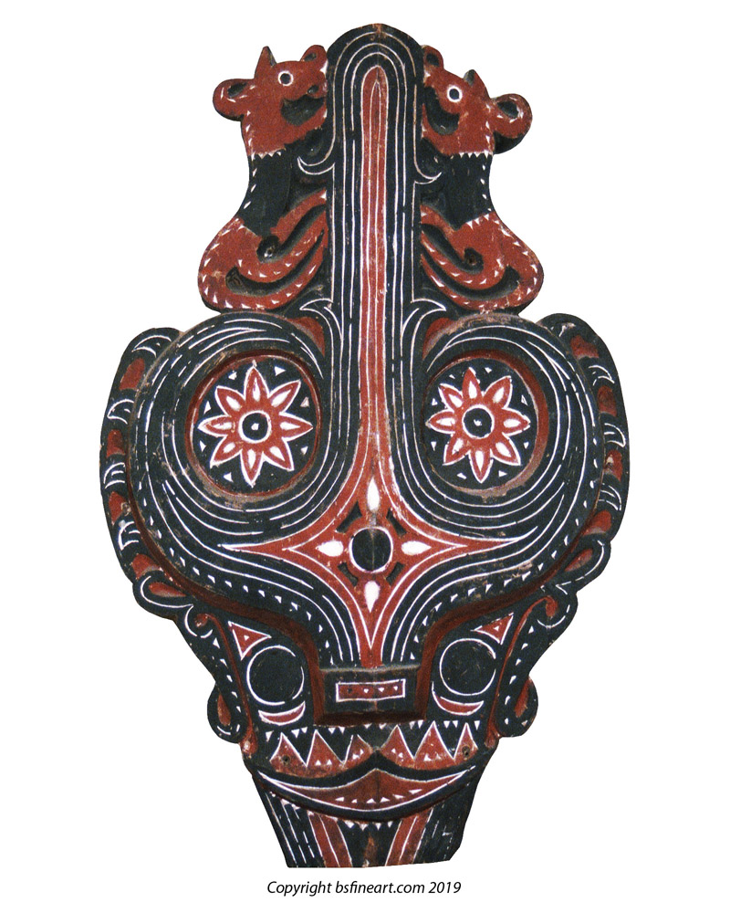 Batak Toba house ornament in the form of a buffalo head