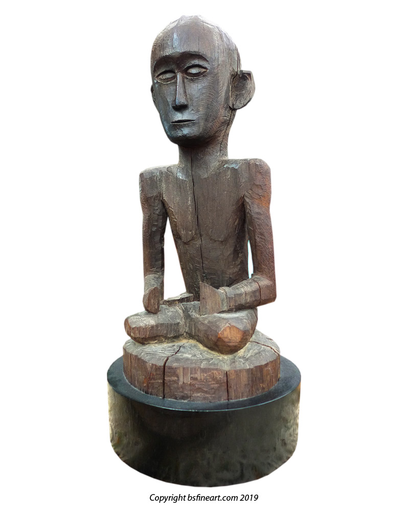 Seated male Dayak Hampatong figure