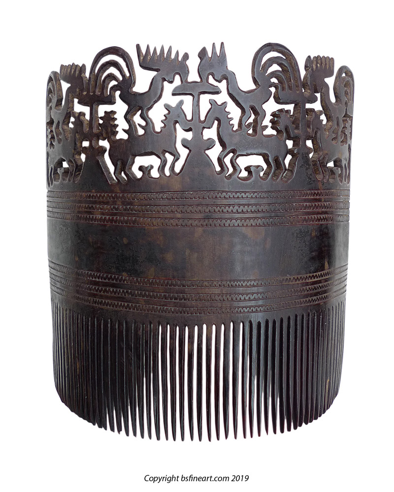 Sumba comb or head dress in wood