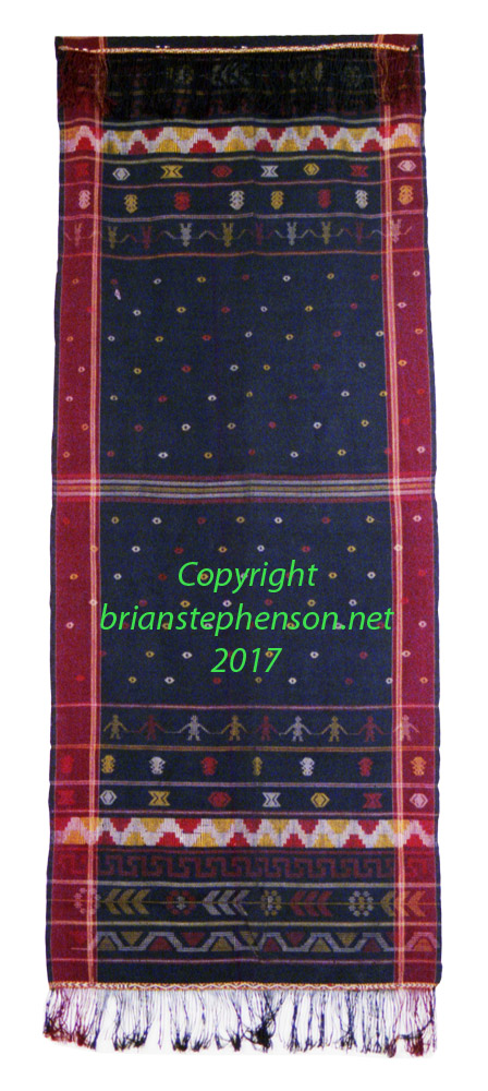 Sumatra Batak warp ikat shoulder cloth (Ulos Sadum)