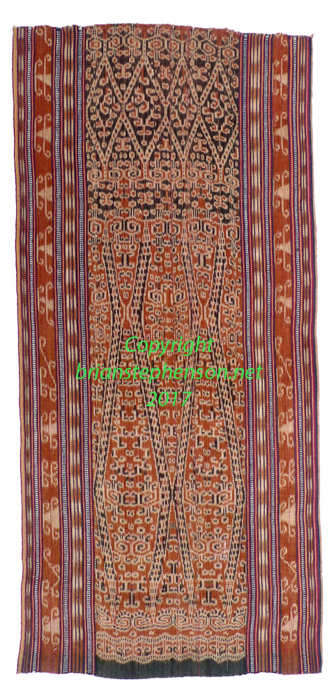 Borneo (Kalimantan) Dayak warp ikat mans skirt cloth (Kain Kebat)