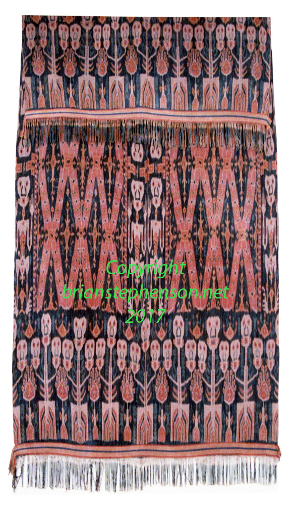 East Sumba mans warp ikat shoulder or hip cloth (Hinggi)