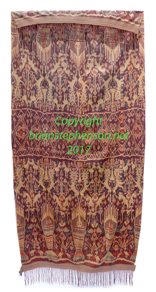 East Sumba man’s warp ikat shoulder or hip cloth (Hinggi)