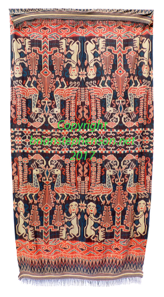 East Sumba mans warp ikat shoulder or hip cloth (Hinggi)