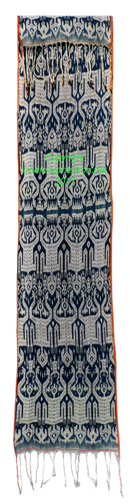 West Timor Atoni warp ikat mans shoulder sash (Selimut)