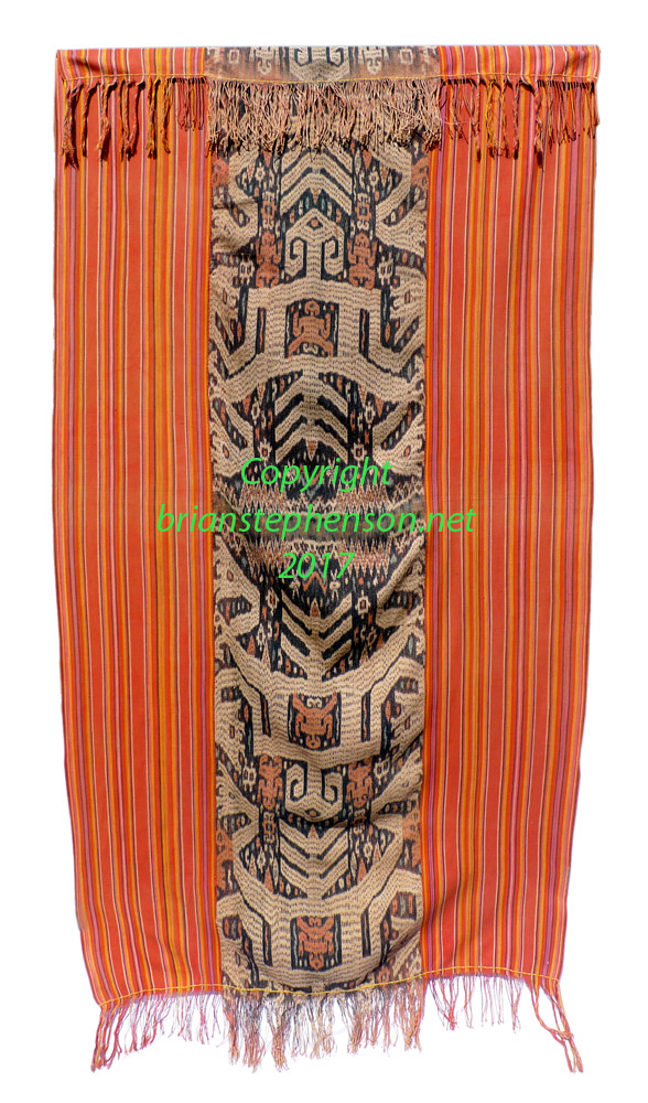 West Timor Atoni warp ikat blanket or mans wrap (Selimut Katak)