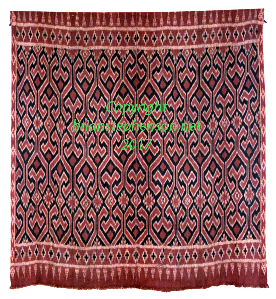 South Sulawesi Toraja warp ikat shroud or wall hanging (Seko Mandi)