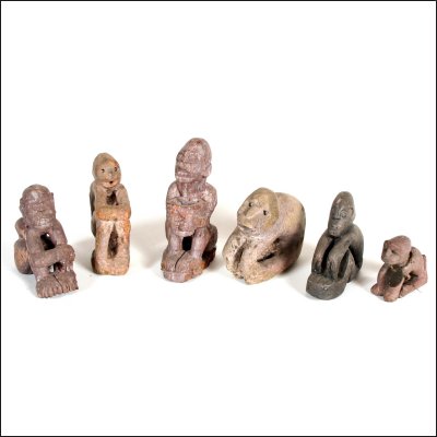 Group of Dayak shamanic stone charms