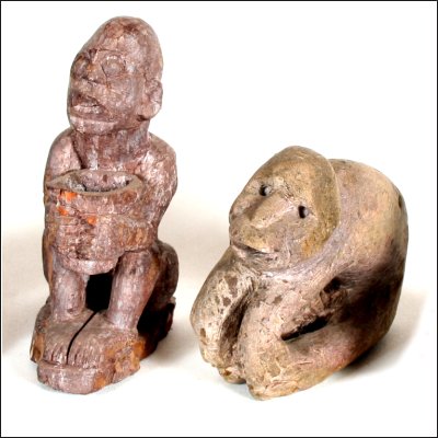 Group of Dayak shamanic stone charms