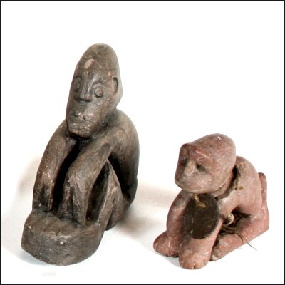 Group of Dayak shamanic stone charms